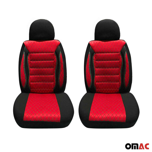 Sitzbezüge Schonbezüge für Peugeot Traveller 2017-2025 Schwarz Rot 2 Sitz Vorne