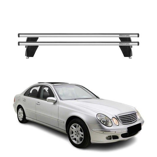 Menabo Dachträger für Mercedes E Klasse W211 Limo 2002-2009 75kg Alu Silber 2x