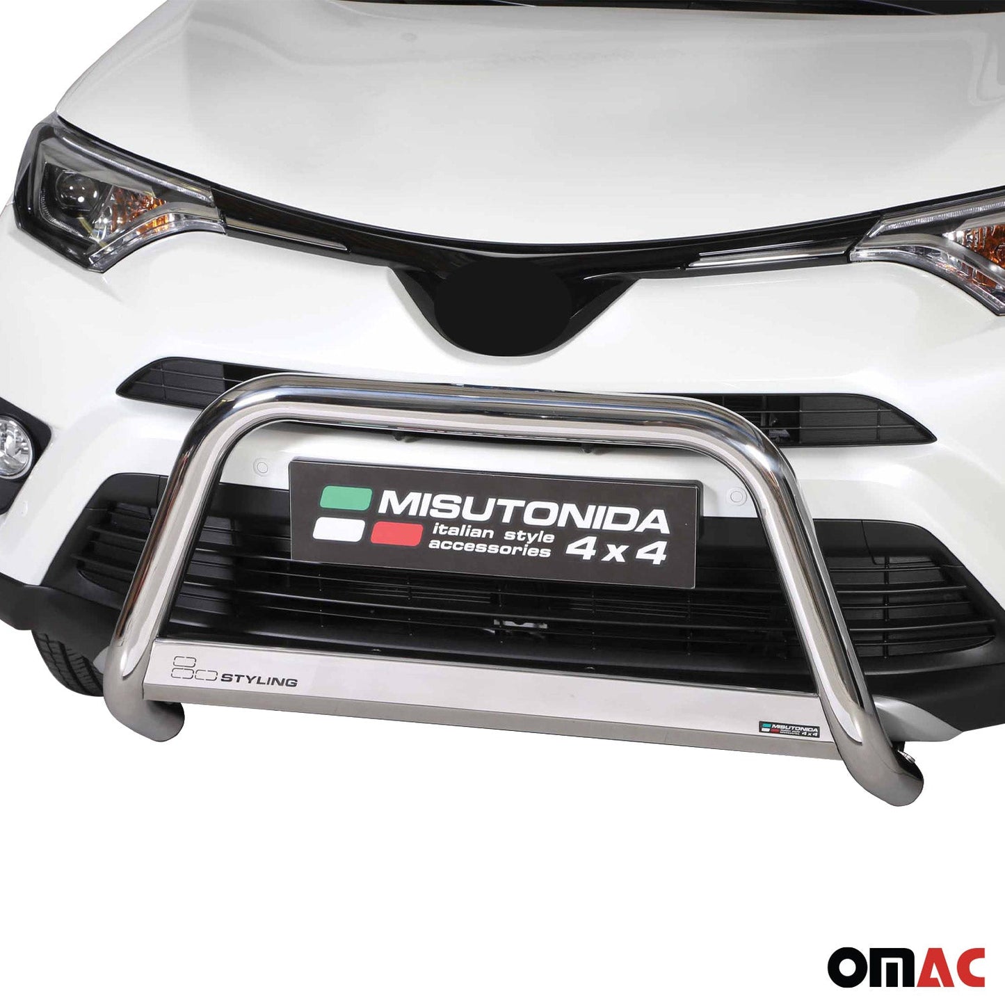 Bară de protecție/buton față pentru Toyota RAV4 Hybrid One 2016-2018 ø63 gri oțel