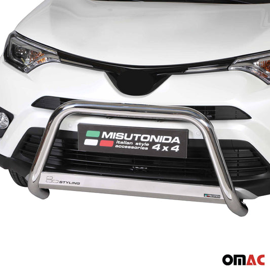 Bară de protecție/buton față pentru Toyota RAV4 Hybrid One 2016-2018 ø63 gri oțel