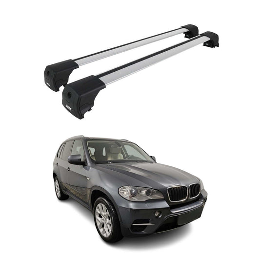Dachträger Grundtäger für BMW X5 E70 2006-2013 75kg Aluminium Silber 2 tlg