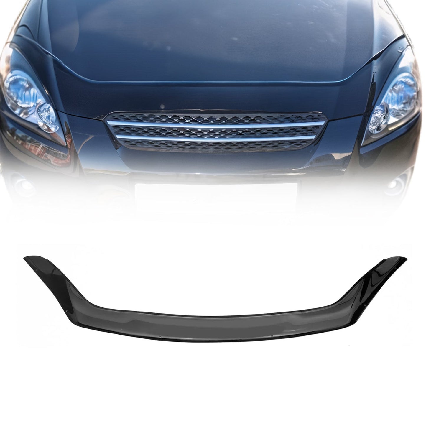 Motorhaube Deflektor Steinschlagschutz für Kia Ceed FL 2010-2012 Schwarz