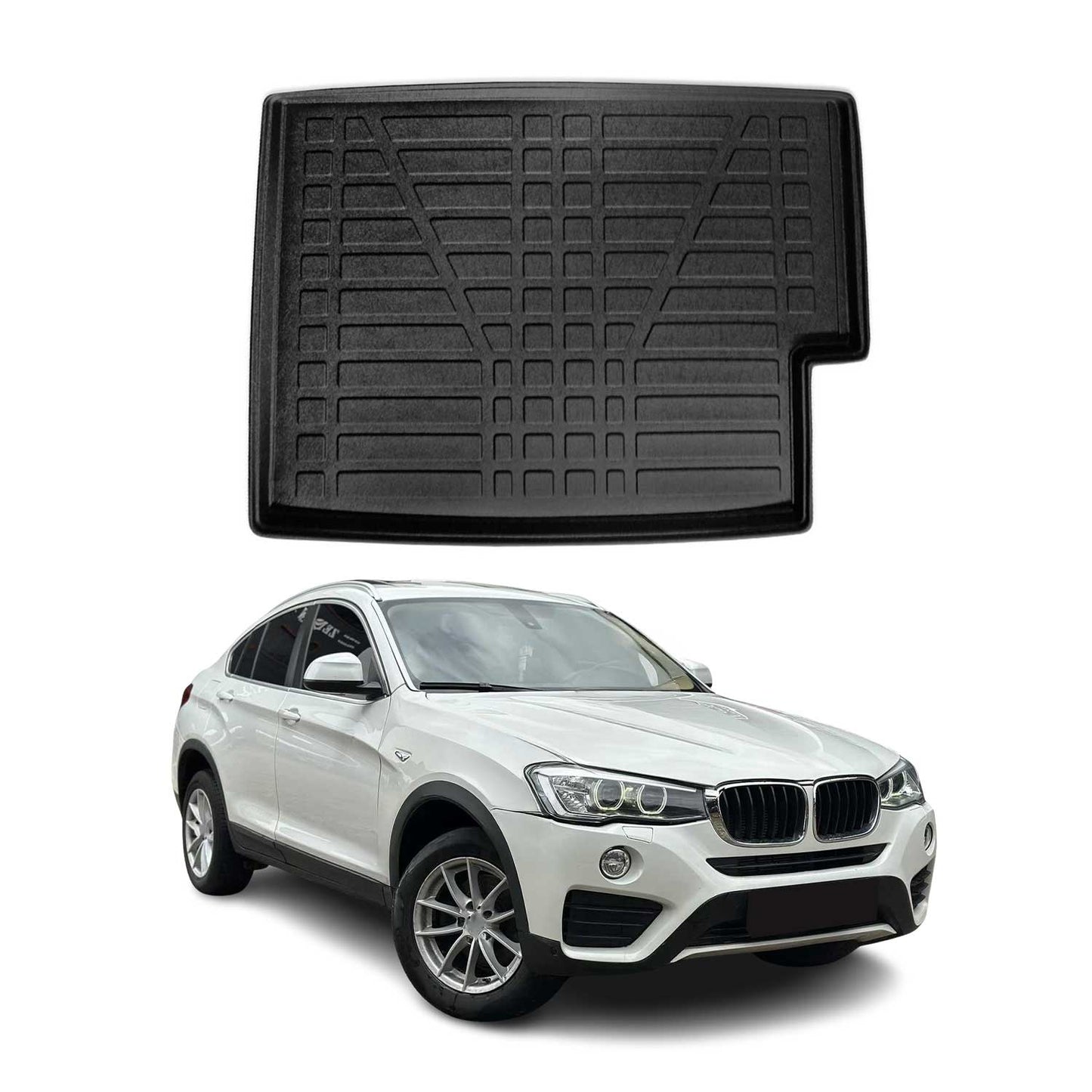 Kofferraumwanne Laderaumwanne für BMW X4 F26 2014-2018 Gummi TPE Schwarz