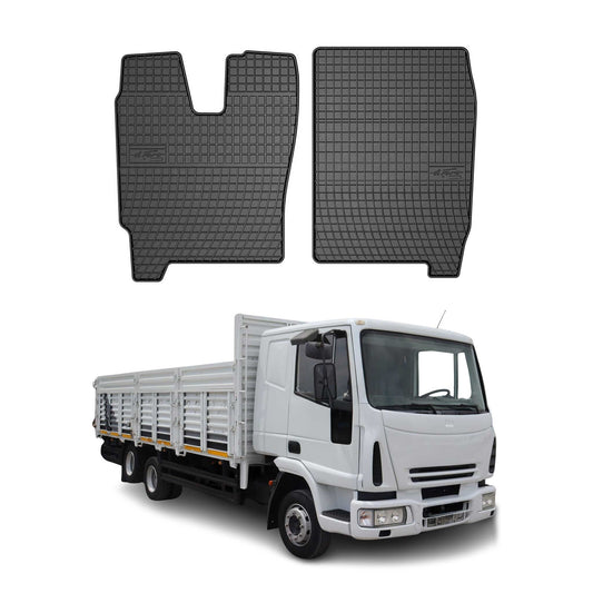 OMAC Gummi Fußmatten für Iveco Eurocargo 160 2002-2008 Automatten Schwarz 2x