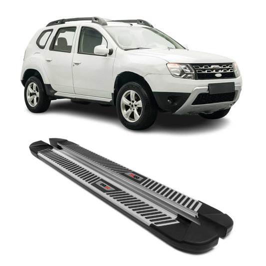 Praguri, praguri laterale, praguri laterale pentru Dacia Duster 2010-18, aluminiu, negru
