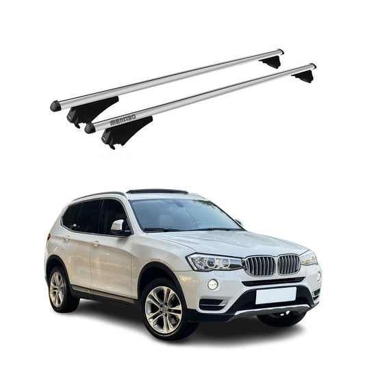 Menabo Dachträger Grundtäger für BMW X3 F25 2010-2017 75kg Alu Silber 2 tlg