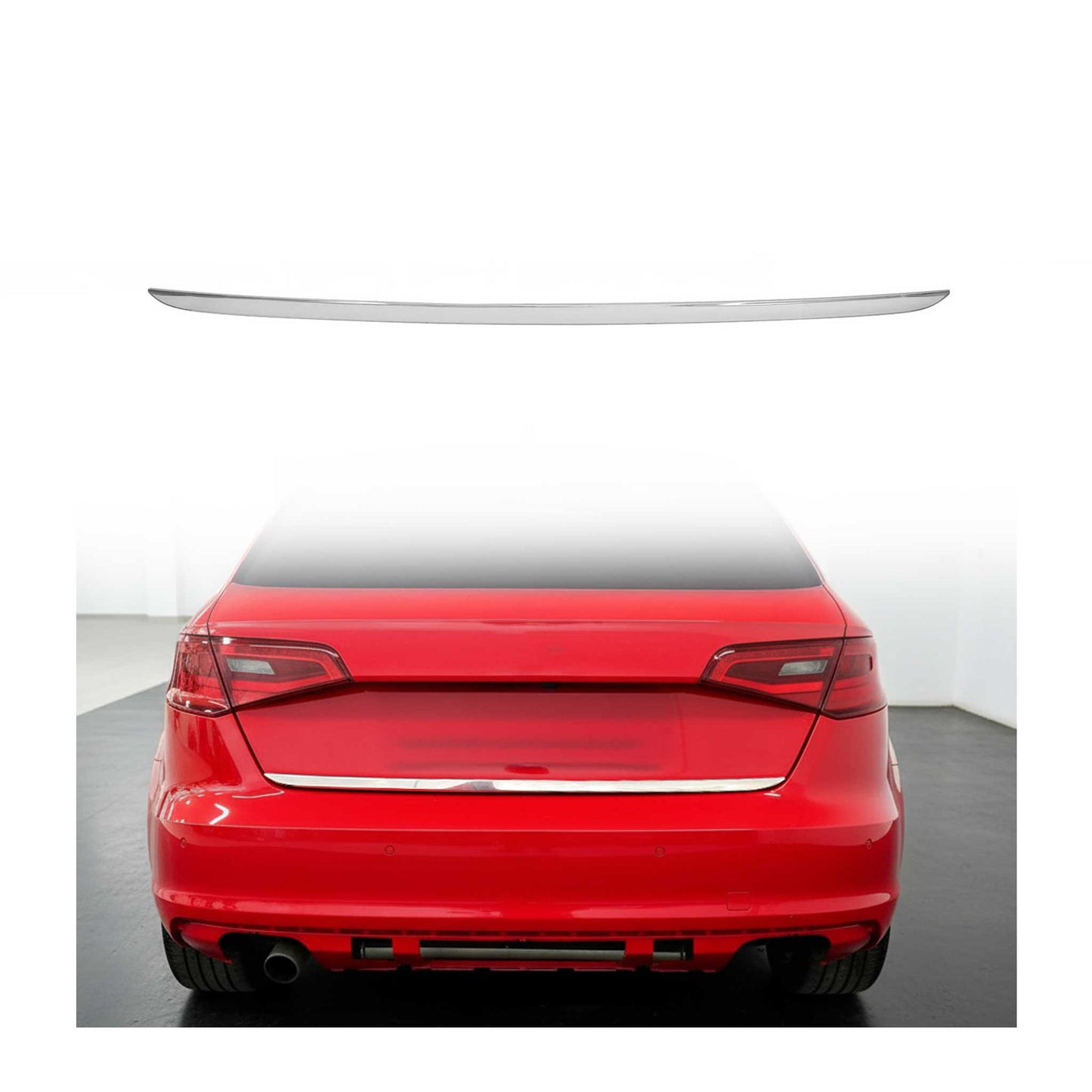 Bandă decorativă portbagaj, bandă decorativă spate pentru Audi A3 8V Sportback 2012-2020, oțel inoxidabil cromat