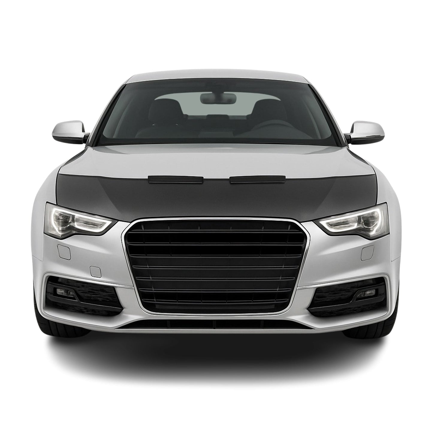 Protecție capotă anti-ciobire pentru Audi A5 8F 8T FL 2011-16, negru, jumătate