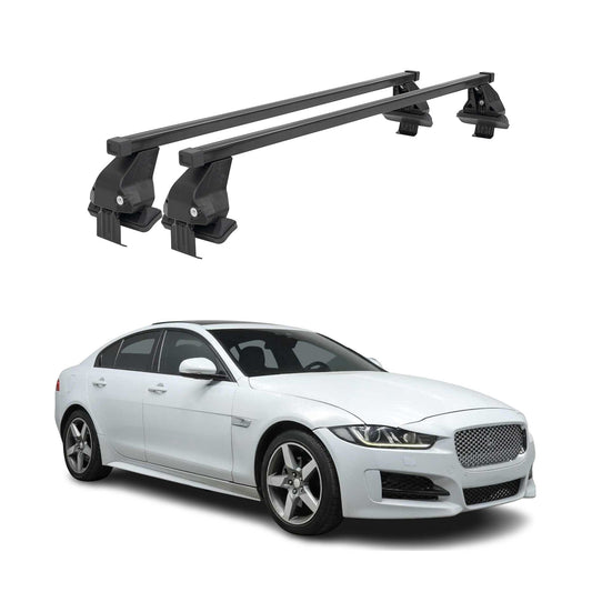 Menabo Dachträger Grundtäger für Jaguar XE 2015-2019 50kg Stahl Schwarz 2 tlg