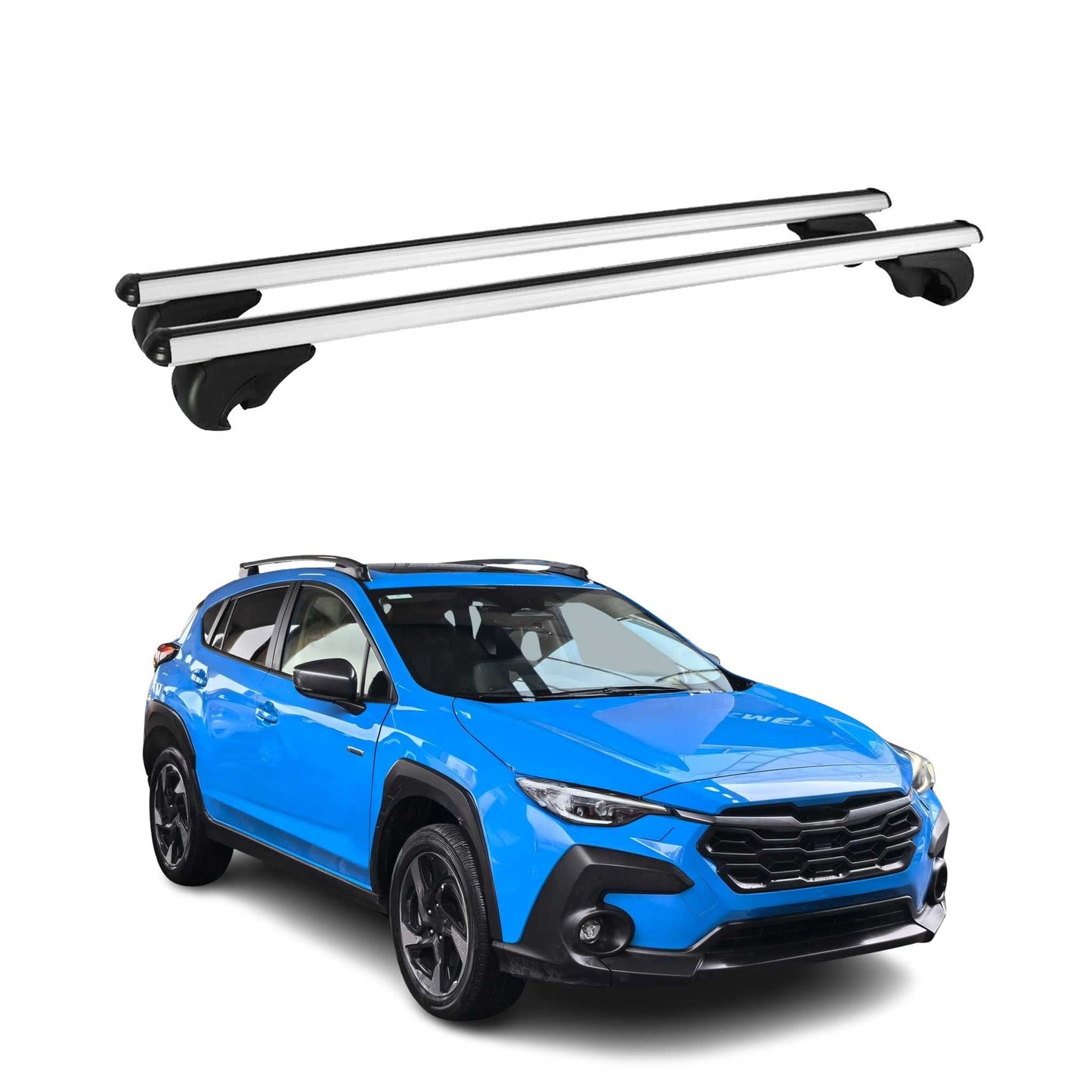 Portbagaj de plafon pentru Subaru Crosstrek 2023-2025, portbagaj de bază, aluminiu, argintiu, 2x