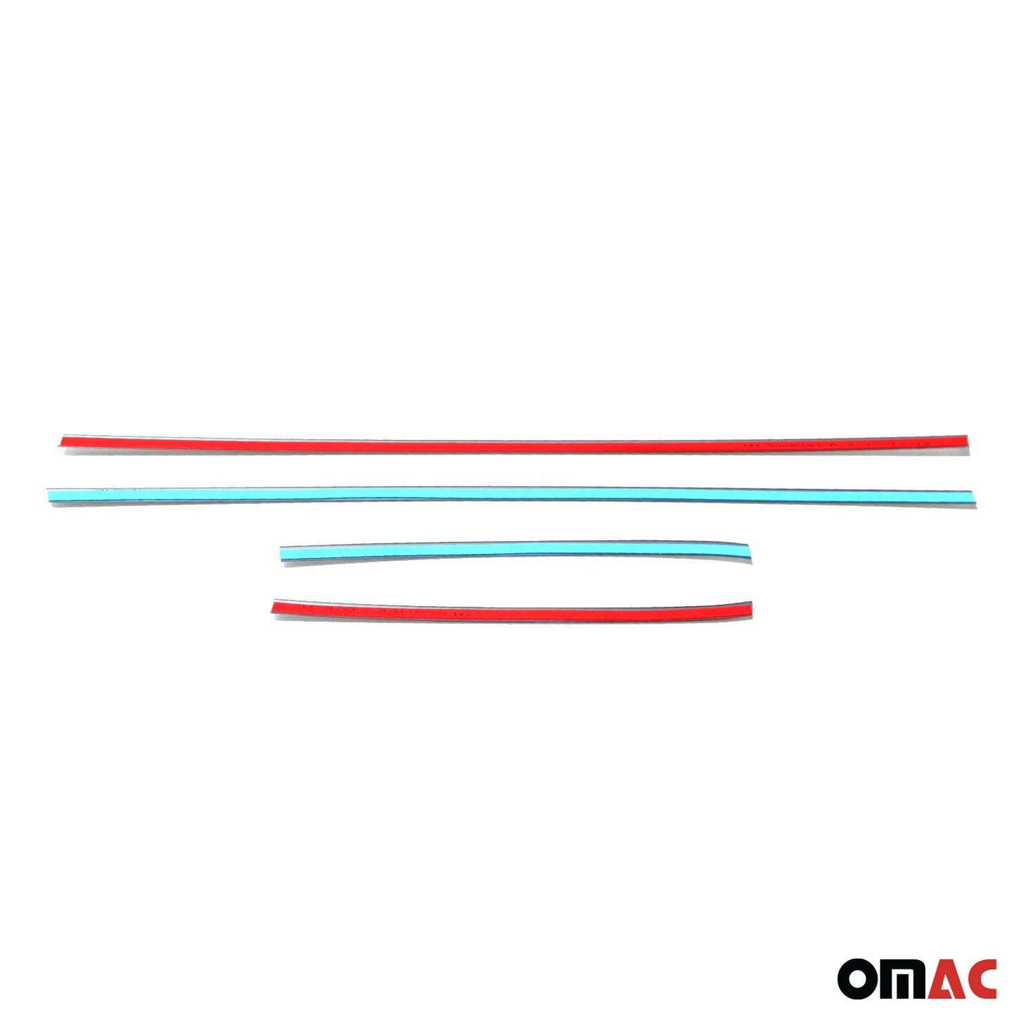 Benzi decorative geamuri pentru Peugeot 207 hatchback cu 5 uși 2006-2012, set 4 piese cromate