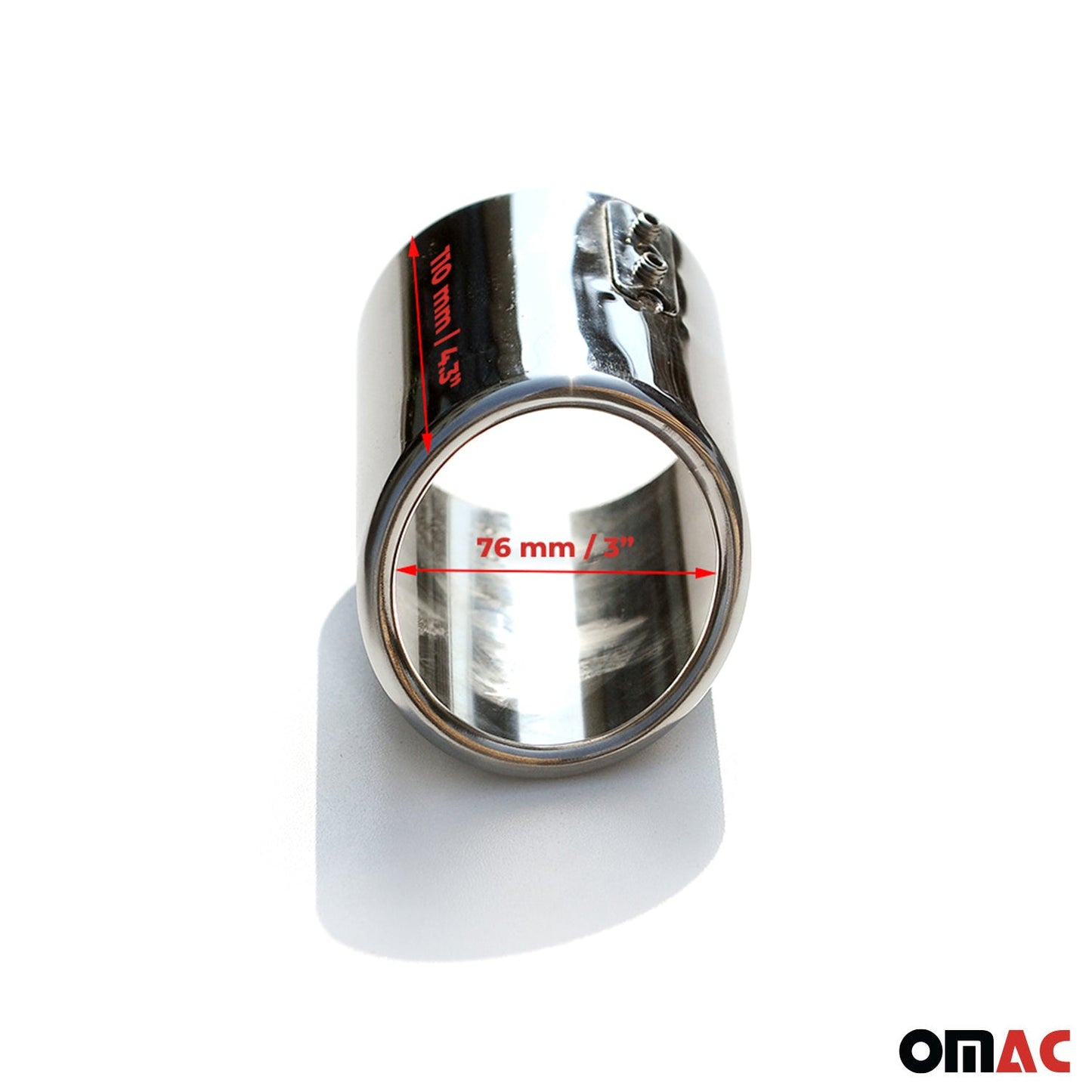 Ornamente eșapament pentru Audi Q2 Q3 Q4 Q5 Q7 Q8 oțel inoxidabil cromat 76mm 1x