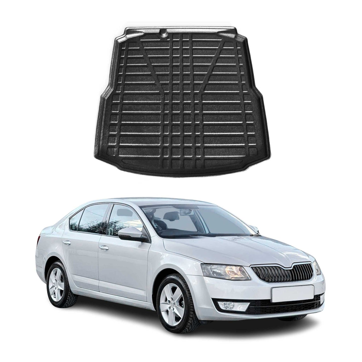 Căptușeală portbagaj/cargo pentru Skoda Octavia 2013-2019 Sedan, cauciuc TPE
