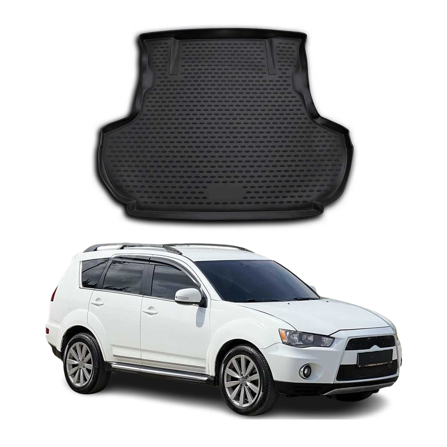 Kofferraummatte Kofferraumwanne für Mitsubishi Outlander XL 2010-2025 Gummi TPE