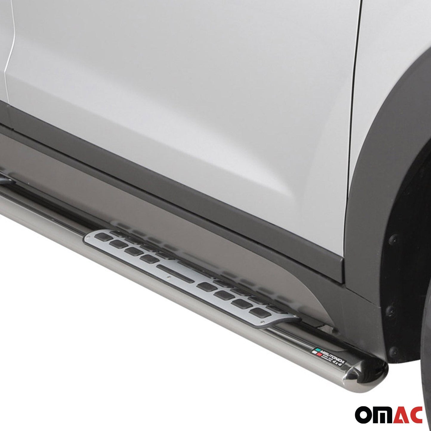 Edelstahl Seitenschweller Schwellerrohre für Hyundai Tucson 2015-2018 Silber