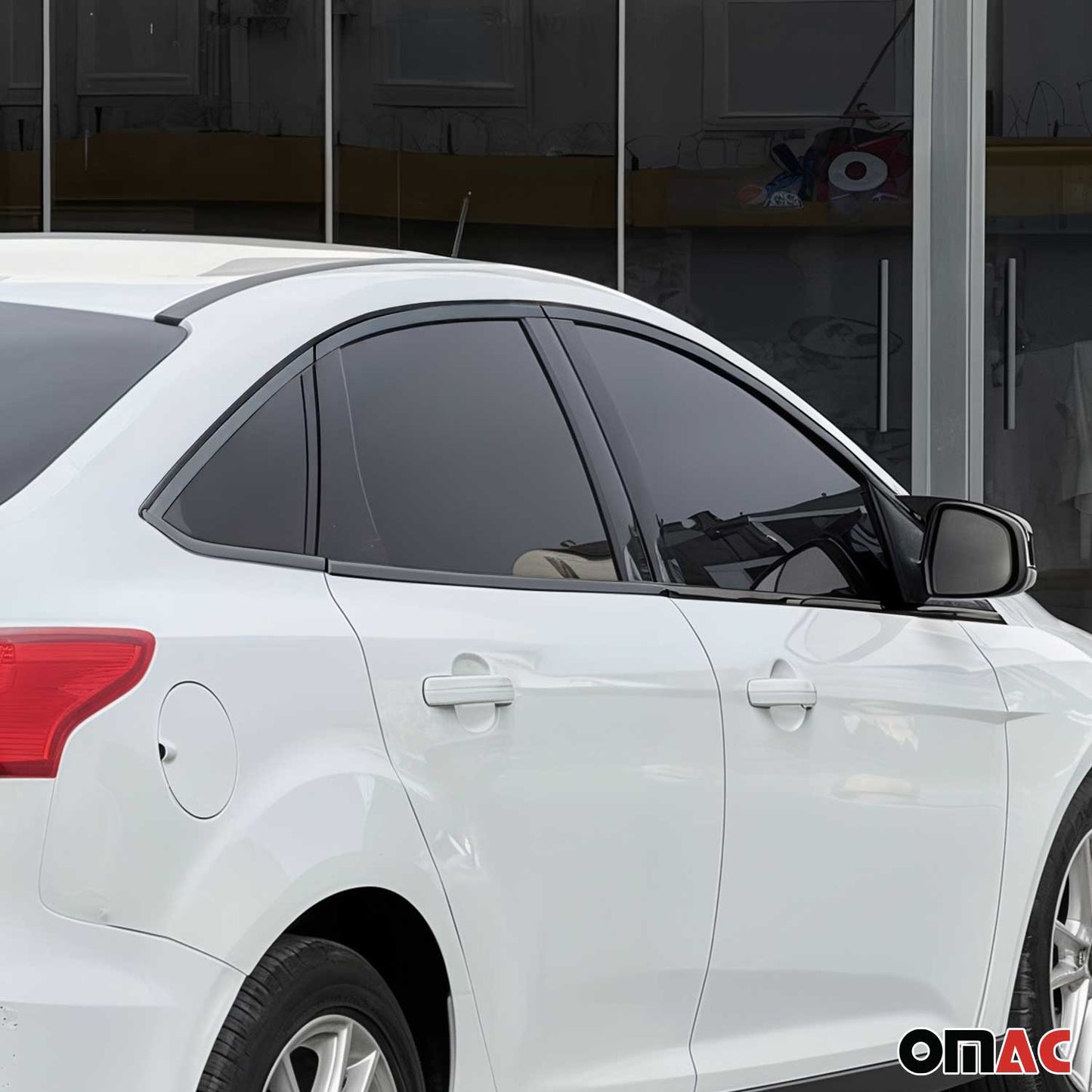 Ornamente/ramuri pentru geamuri Ford Focus 2011-2018 sedan, oțel inoxidabil, 12 buc.