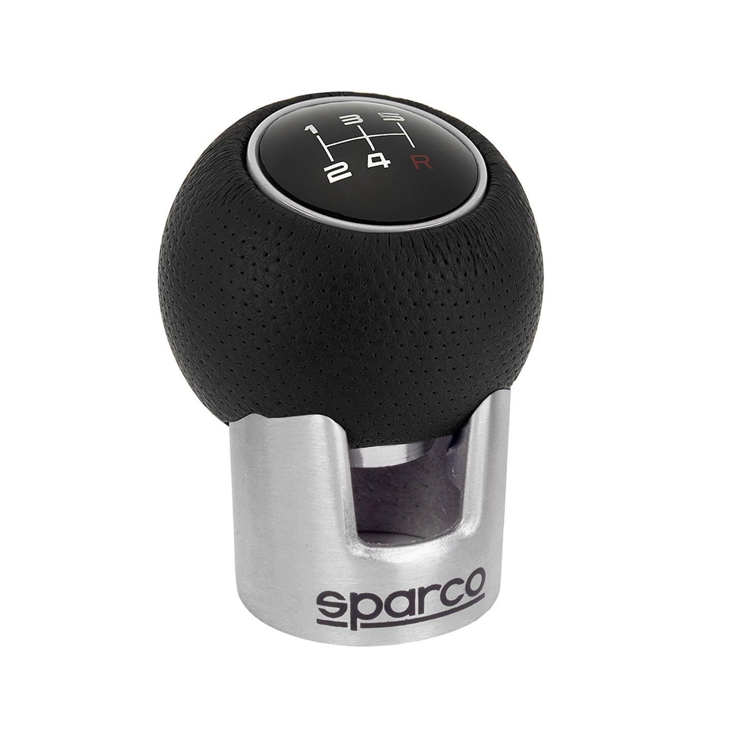 SPARCO Schaltknauf Schalthebel Schaltknopf Aluminium Kunstleder Schwarz Knauf