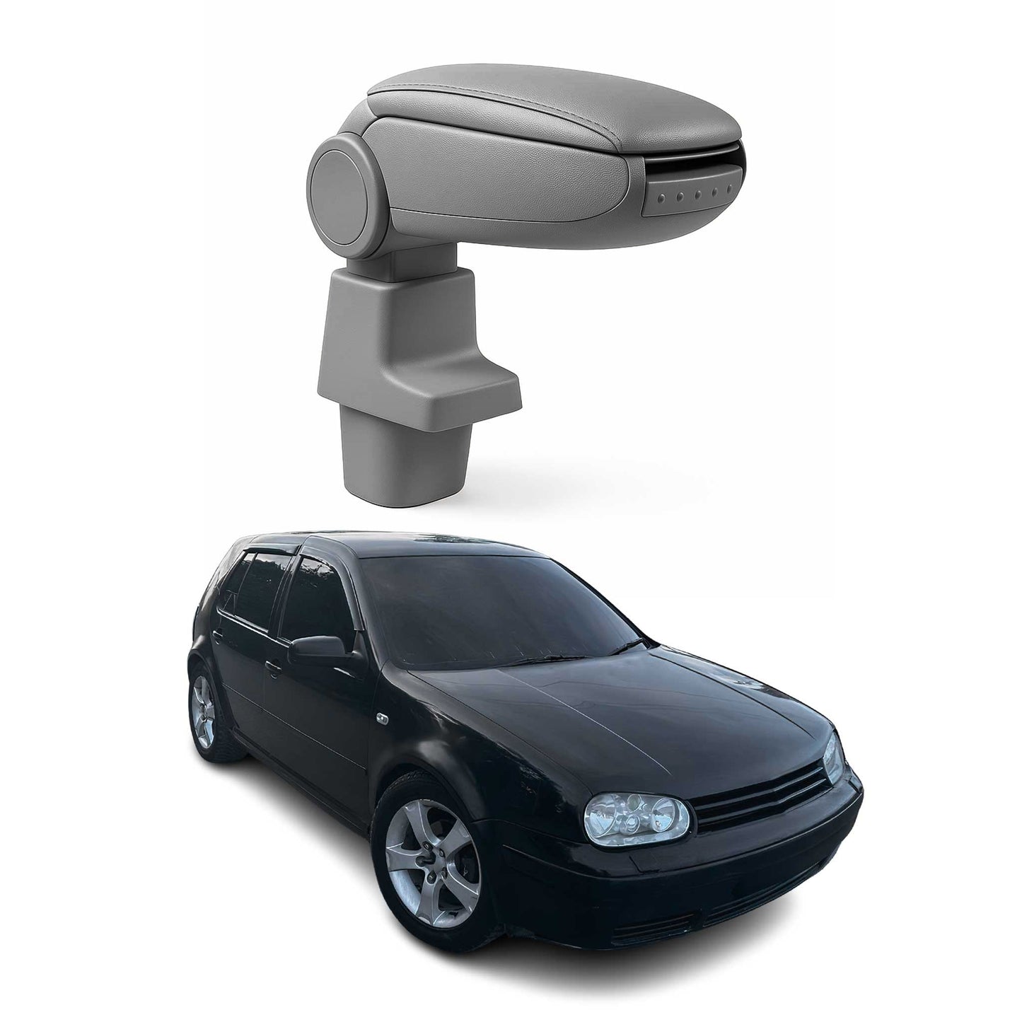 Mittelarmlehne Armlehne Mittelkonsole für VW Golf 4 Bora 1998-2004 PU-Leder Grau