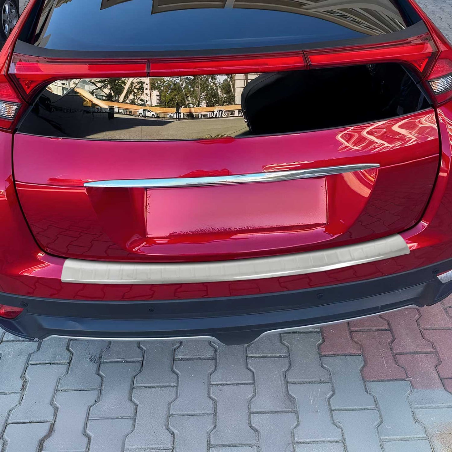 Ladekantenschutz Stoßstange für Mitsubishi Eclipse 2017-2021 Chrom Gebürstet