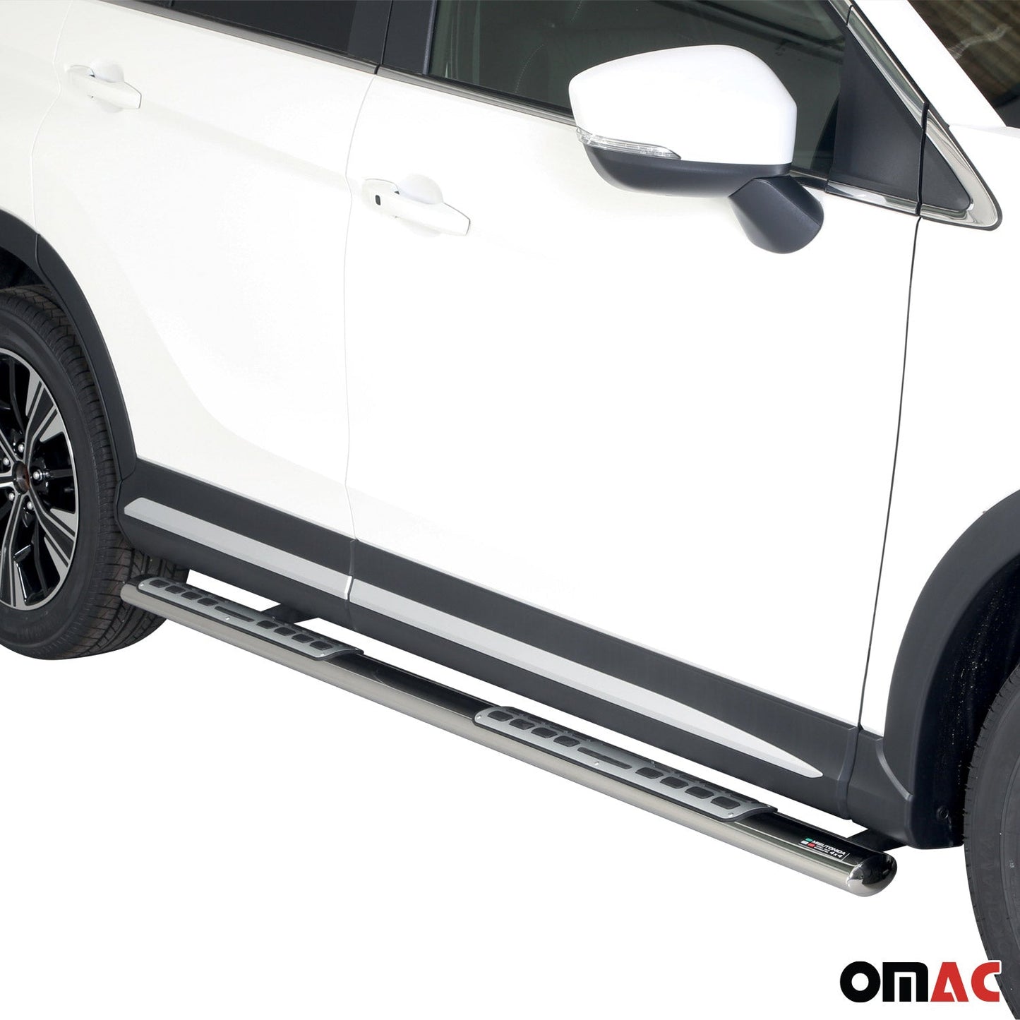 Stahl Seitenschweller Schwellerrohre für Mitsubishi Eclipse Cross 2018-2020 Grau