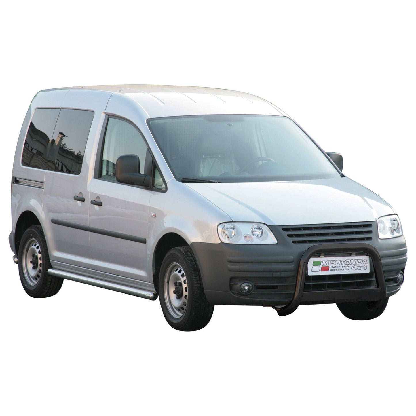 Bară de protecție/buton față pentru VW Caddy 2004-2015, ø63mm, oțel, negru, protecție