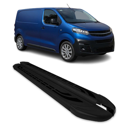 Trittbretter Seitenschweller für Opel Vivaro C 2019-2025 L2 L3 Alu Schwarz