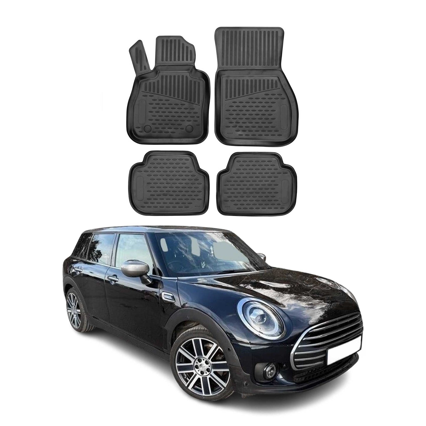 2014-2024 Mini Clubman F54 Fußmatten TPE Schwarz 4 tlg