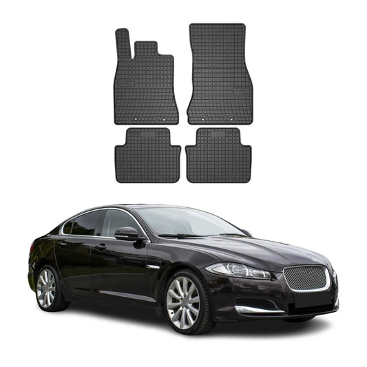 Covorașe cauciucate Jaguar XF X250 2007-2015, set 4 buc., negru