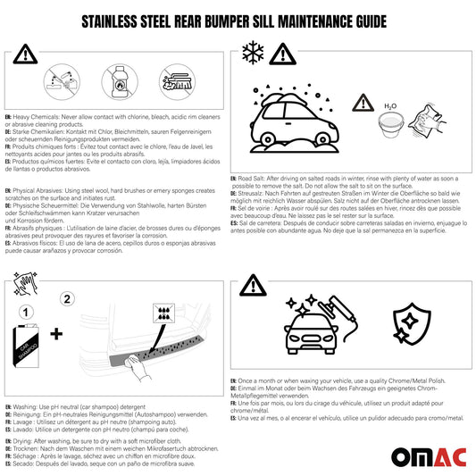 Ladekantenschutz Stoßstangenschutz für Peugeot 5008 Active 2017-2020 Edelstahl