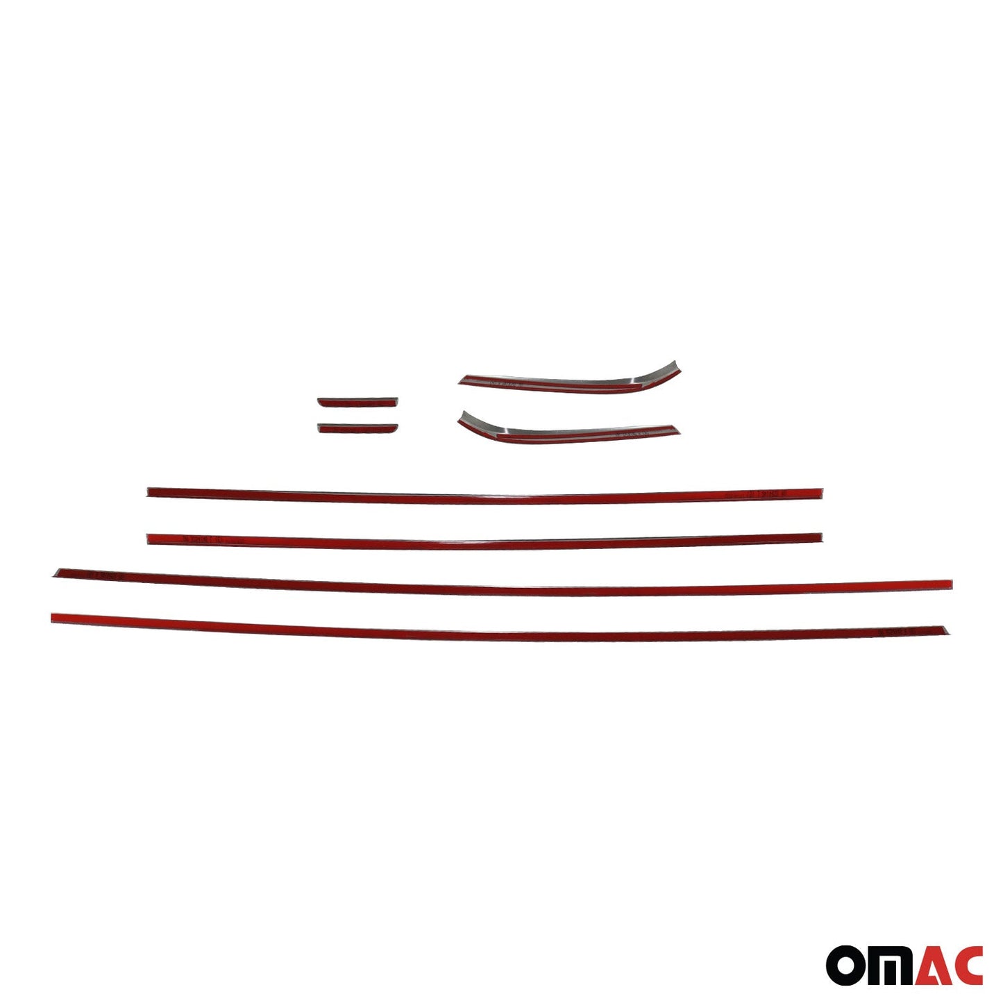 Benzi decorative pentru geamuri pentru Hyundai Bayon 2021-2025, oțel inoxidabil cromat, 8 bucăți