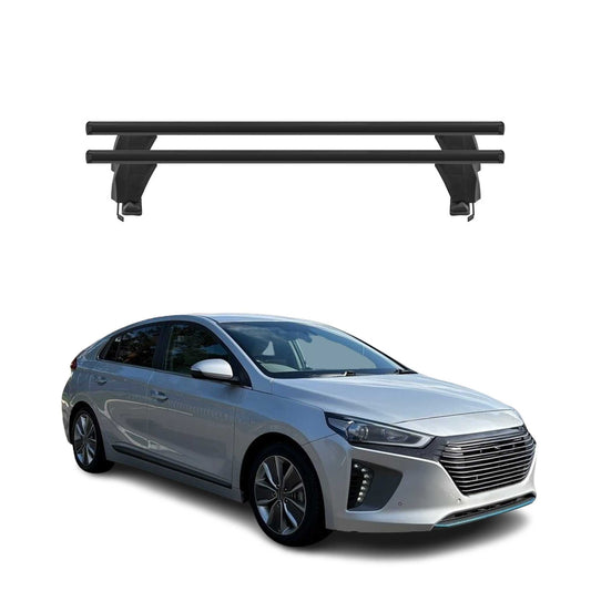Bagażnik dachowy Menabo do Hyundai Ioniq 2017-2022, 50 kg, aluminiowy, czarny, 2 szt.