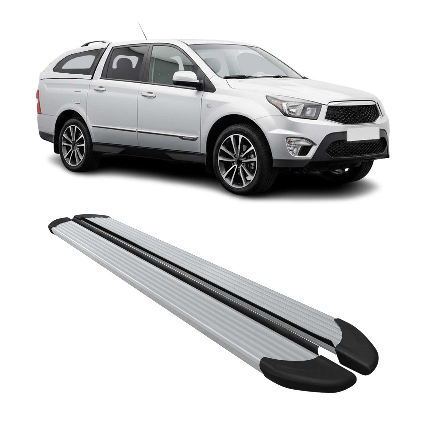 Seitenschweller Trittbretter Schweller für Ssangyong Korando Sport 2012-2018 Alu