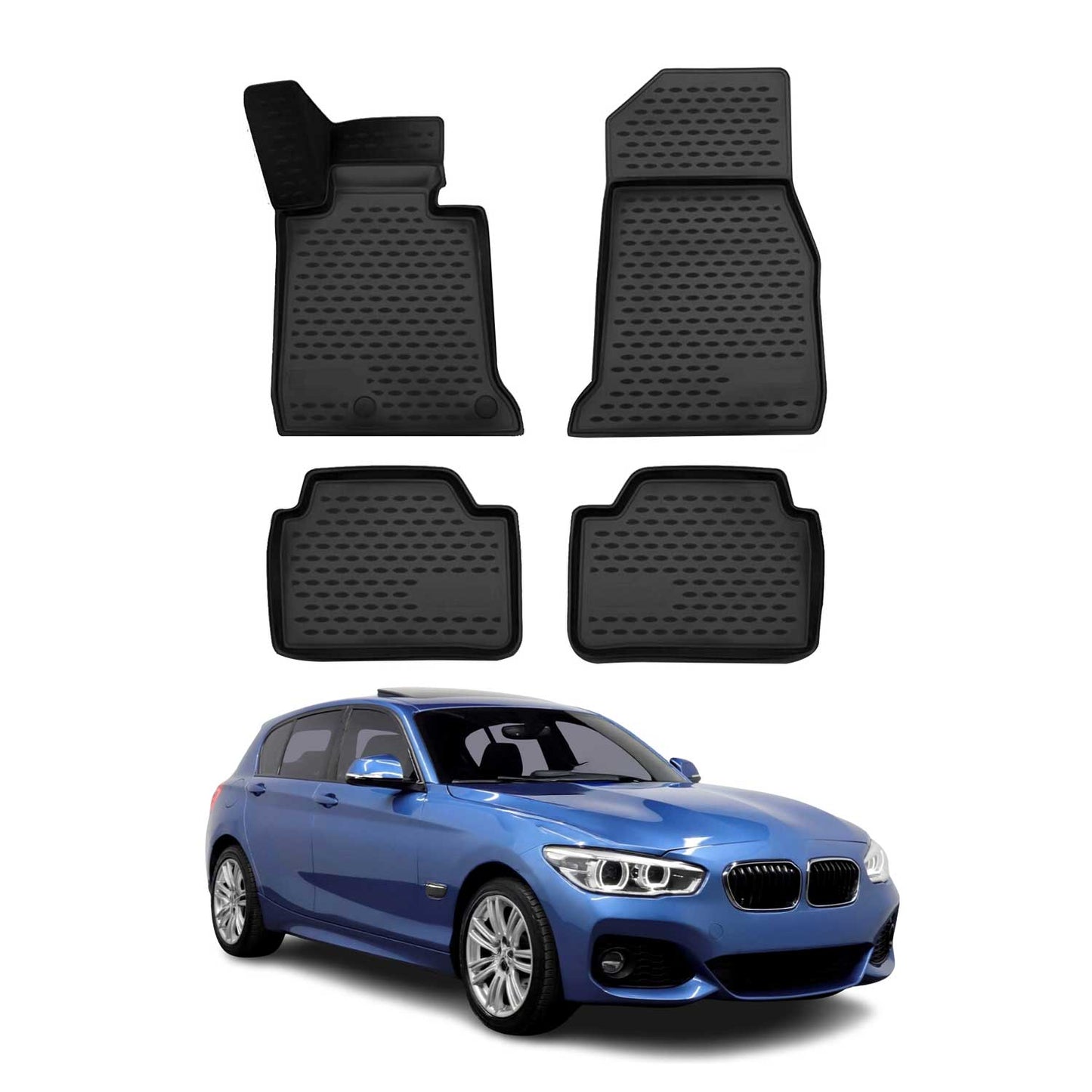 2011-2019 BMW 1er F20 Fußmatten TPE Schwarz 4 tlg
