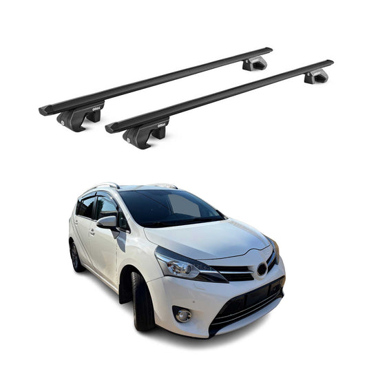 Dachträger Grundtäger für Toyota Verso 2009-2018 5 tür 90kg Alu Schwarz 2x ABE