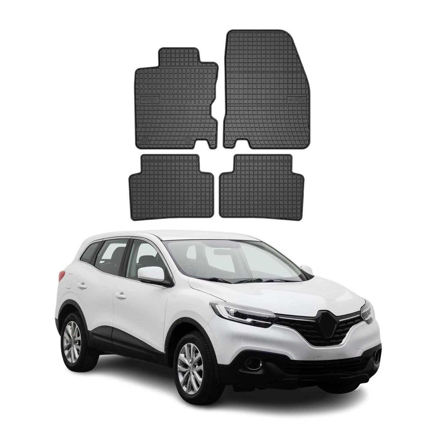 2015-2018 Renault Kadjar Fußmatten Gummi Schwarz 4 tlg