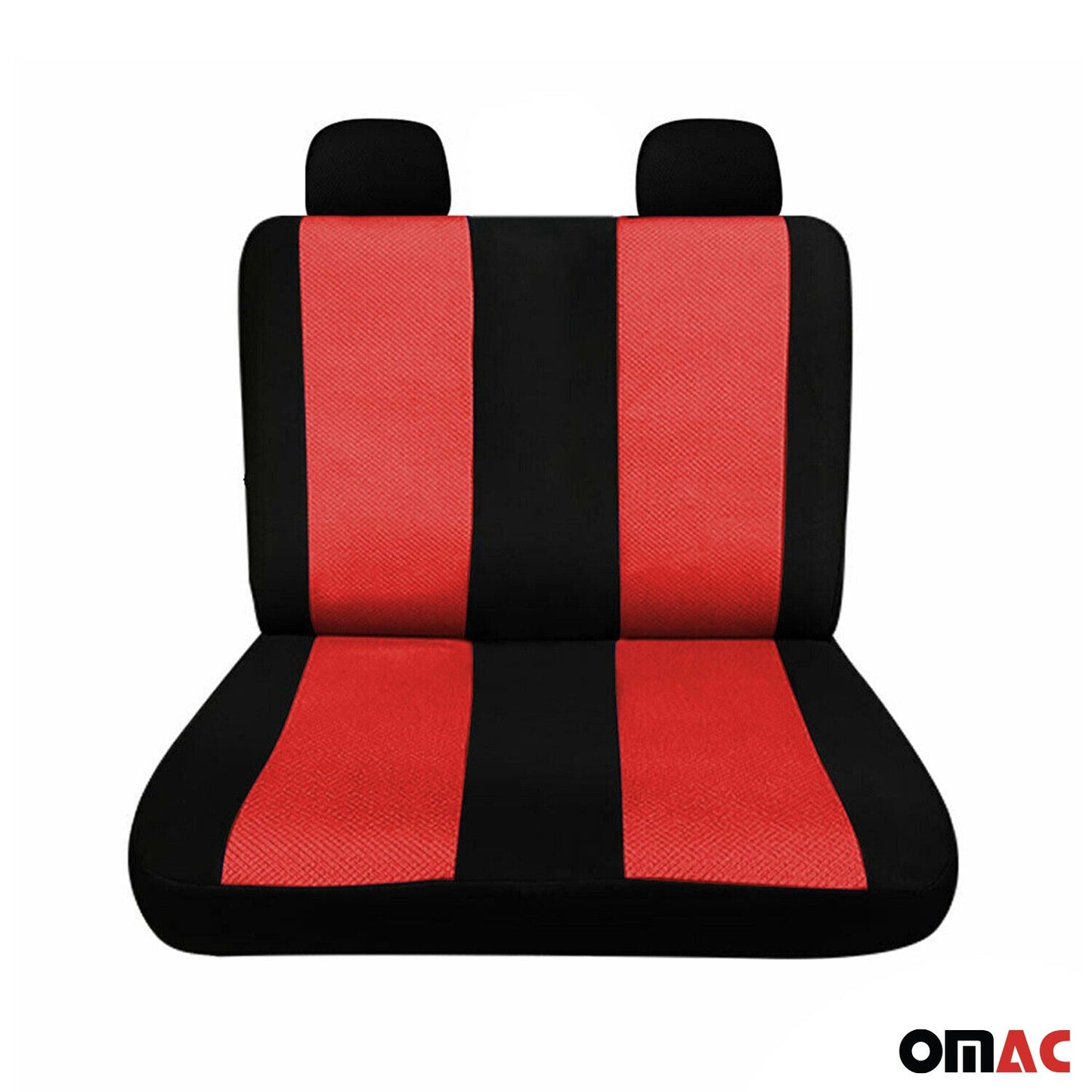 Huse scaune pentru Fiat Ducato Scudo Talento, negru/roșu, 2+1 față