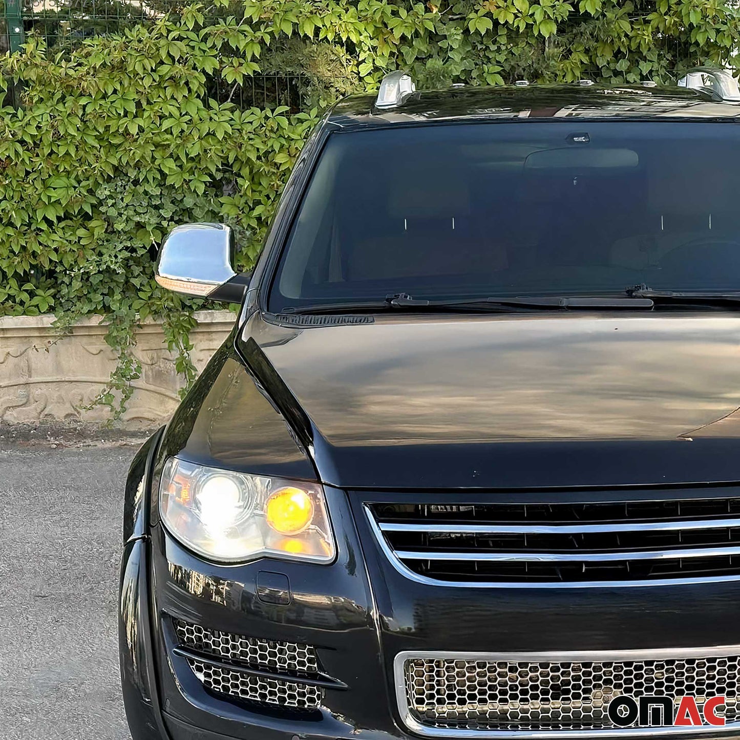 Spiegelkappen Spiegelabdeckung für VW Touareg 2007-2010 Edelstahl Silber 2tlg