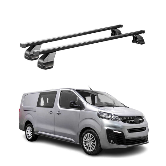 Menabo Dachträger Grundtäger für Opel E Combo 2018-2025 75kg Stahl Schwarz 2 tlg