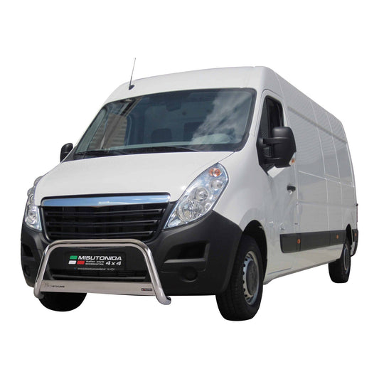 Bară de protecție/buton față pentru Opel Movano 2010-2021, ø63mm, oțel, argintiu, protecție