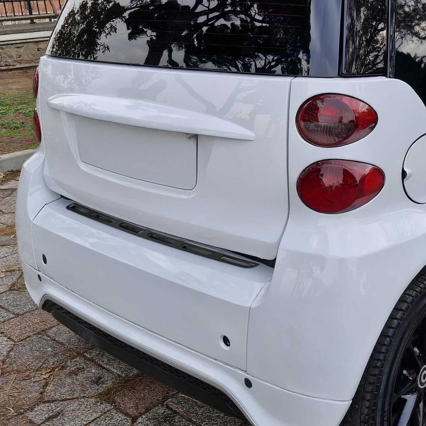 Protecție prag/bară de protecție pentru Smart ForTwo 2007-2014, finisaj închis periat