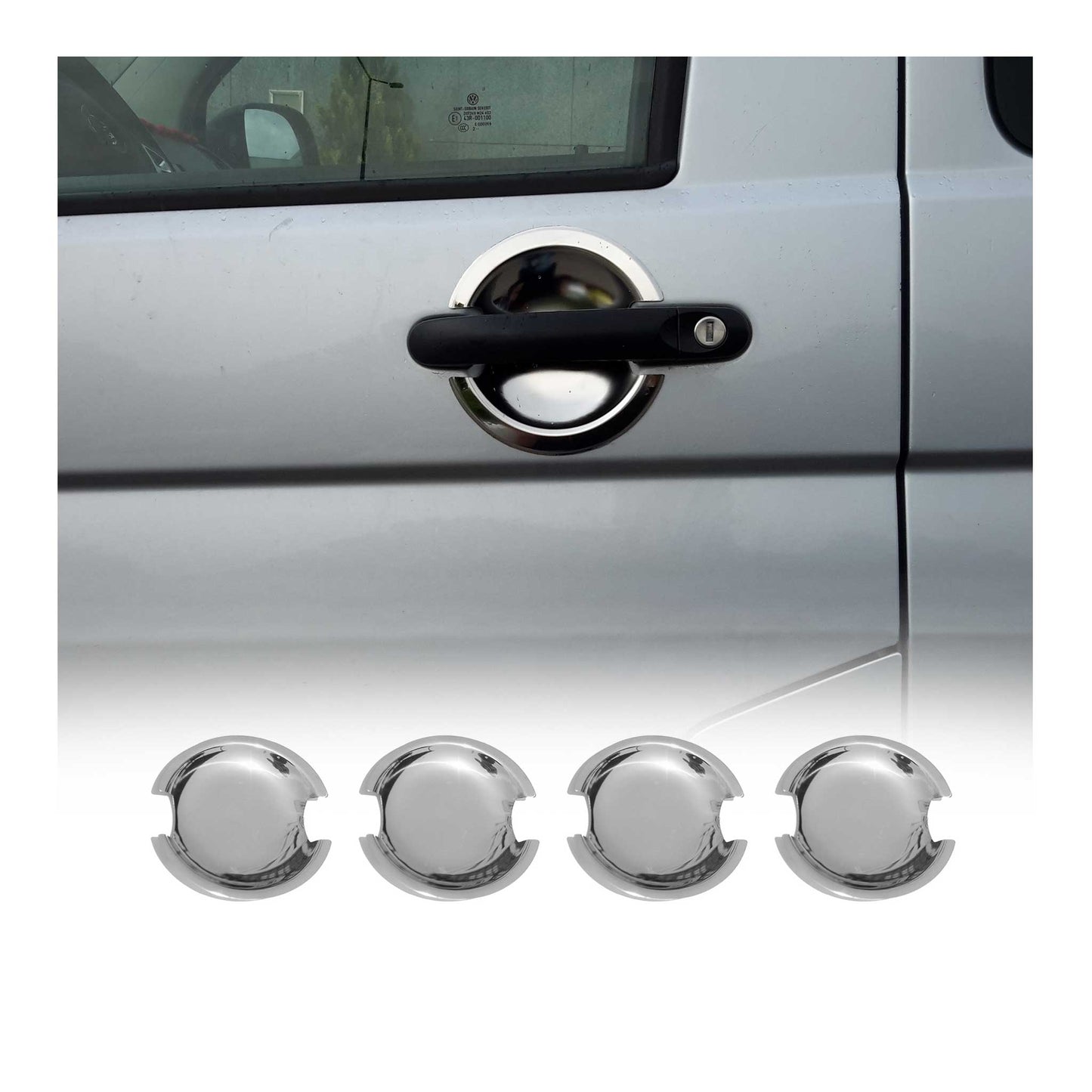 Türgriffschalen Türgriffmulden für VW Caravelle T5 2003-2015 Chrom 4x