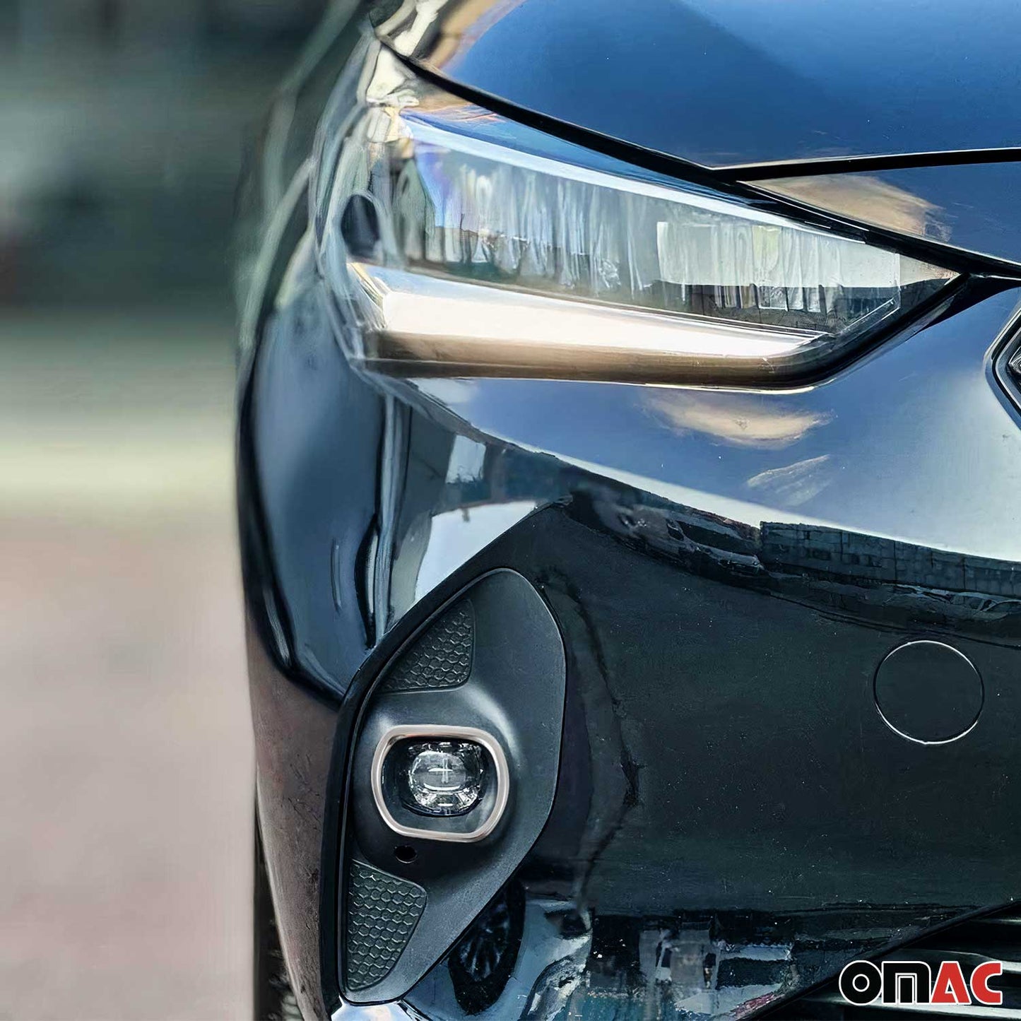 Nebelscheinwerfer Rahmen Umrandung für Opel Corsa F 2020-2025 Edelstahl 2x