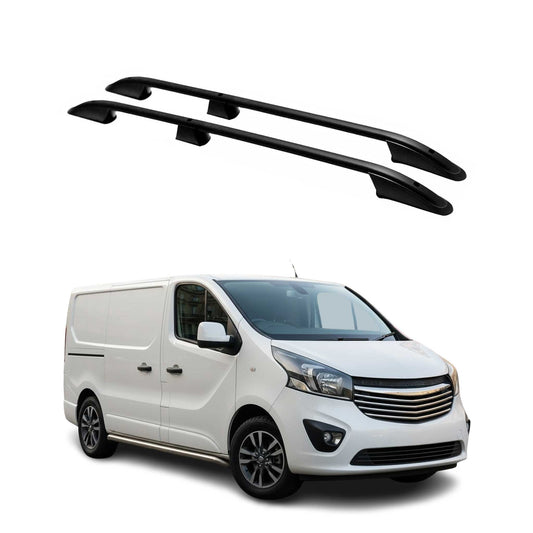 Dachreling Dachgepäckträger für Opel Vivaro 2014-2024 Kurzer Alu Schwarz