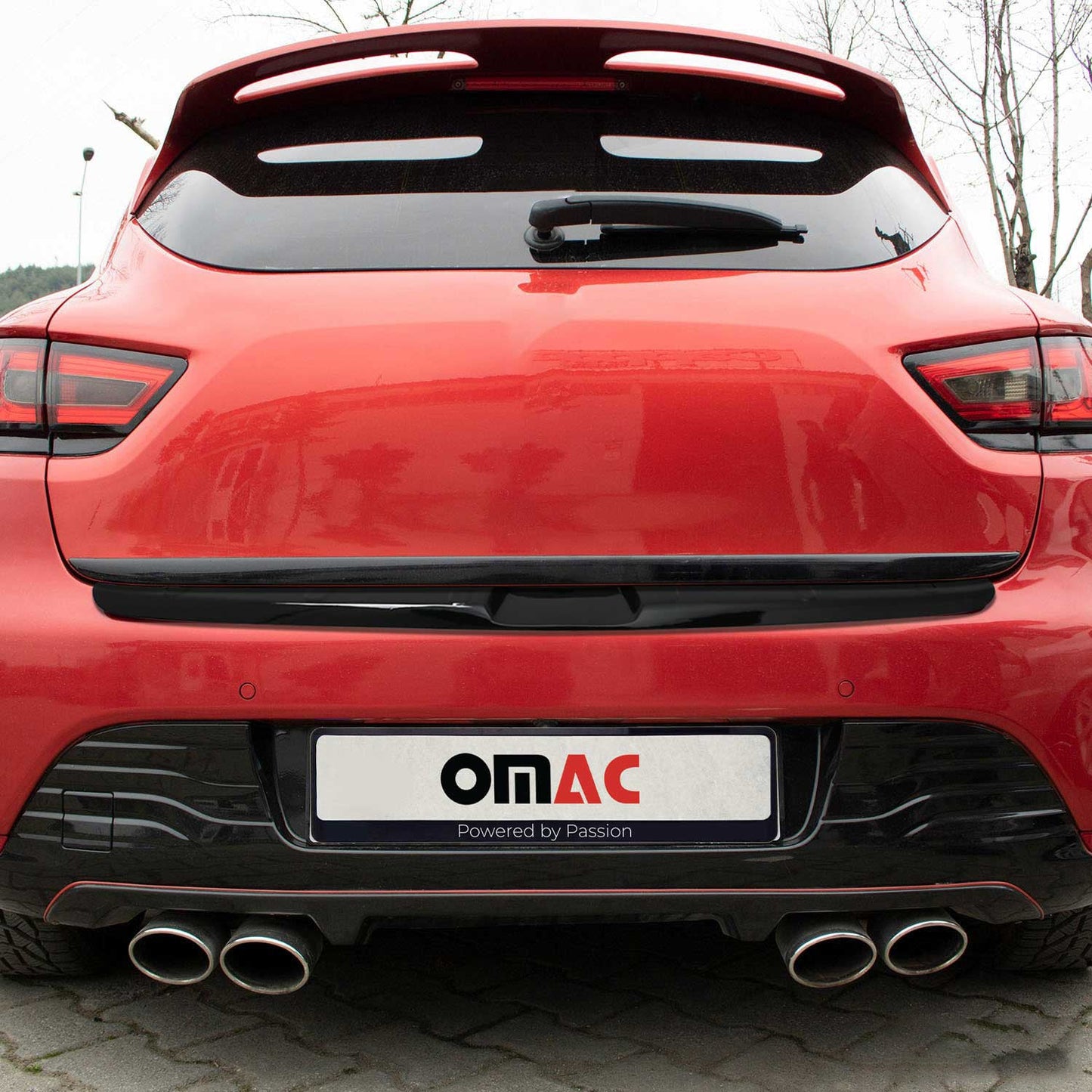 Ladekantenschutz für Renault Clio 2012-2020 Stoßstangeschutz Glanz Schwarz ABS