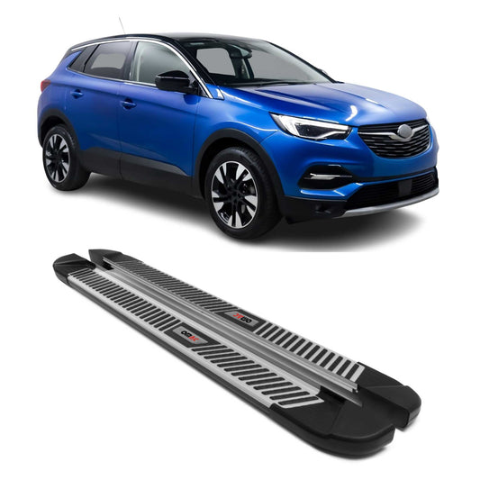Trittbretter Seitenbretter Seitenschweller für Opel Grandland X 2017-2022 Alu 2x