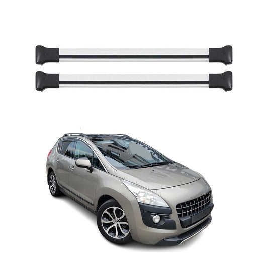 Dachträger Gepäckträger für Peugeot 3008 2008-2016 Relingträger Aluminium Silber