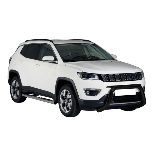 Bară de protecție/buton față pentru Jeep Compass 2016-2021, ø76mm, oțel, negru
