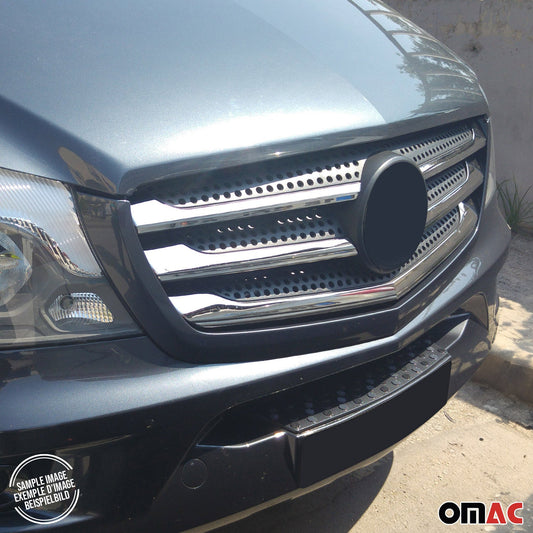 Benzi grilă radiator pentru Mercedes Citan 2012-2021, crom-argintiu, 5x