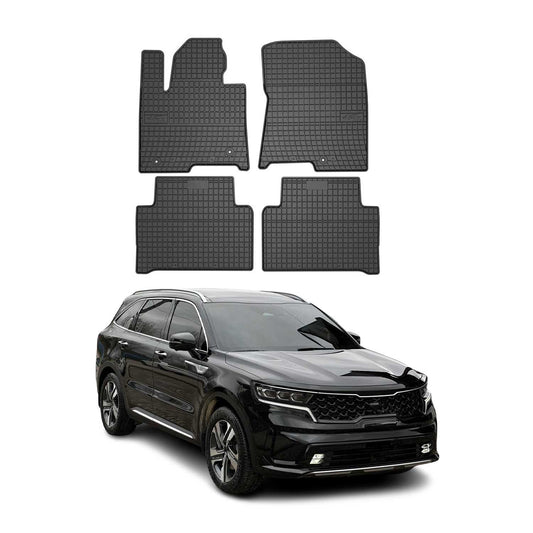 Covorașe de cauciuc Kia Sorento Hybrid PHEV 2020-2024, set de 4 piese, negru
