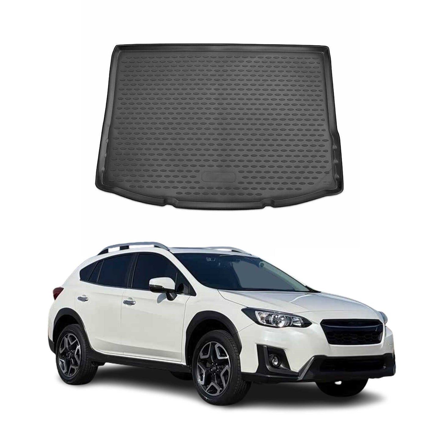 Kofferraummatte Kofferraumwanne für Subaru XV 2017-2021 Gummi TPE Schwarz